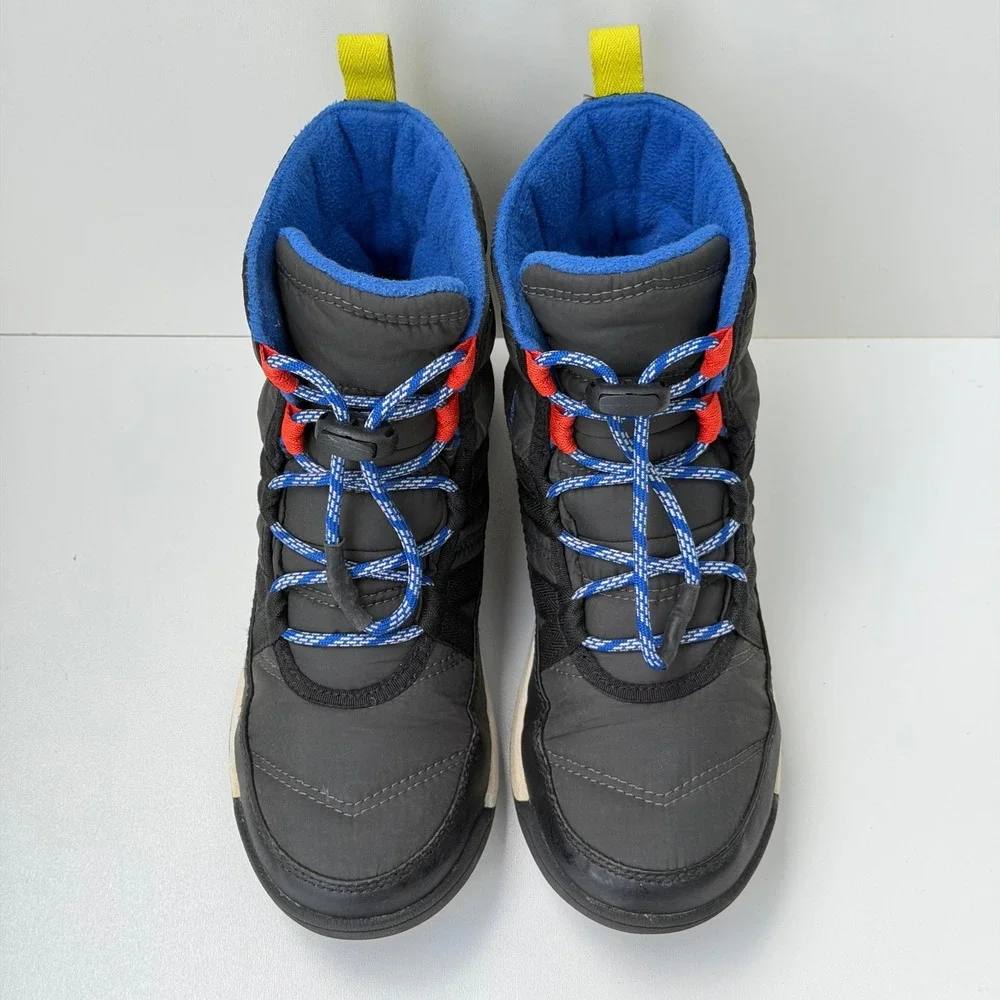 Sorel Whitney II Puffy Mid Boot Kids 3 Gray Waterproof Winter Snow Boots